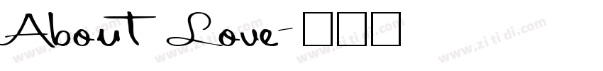 About Love字体转换